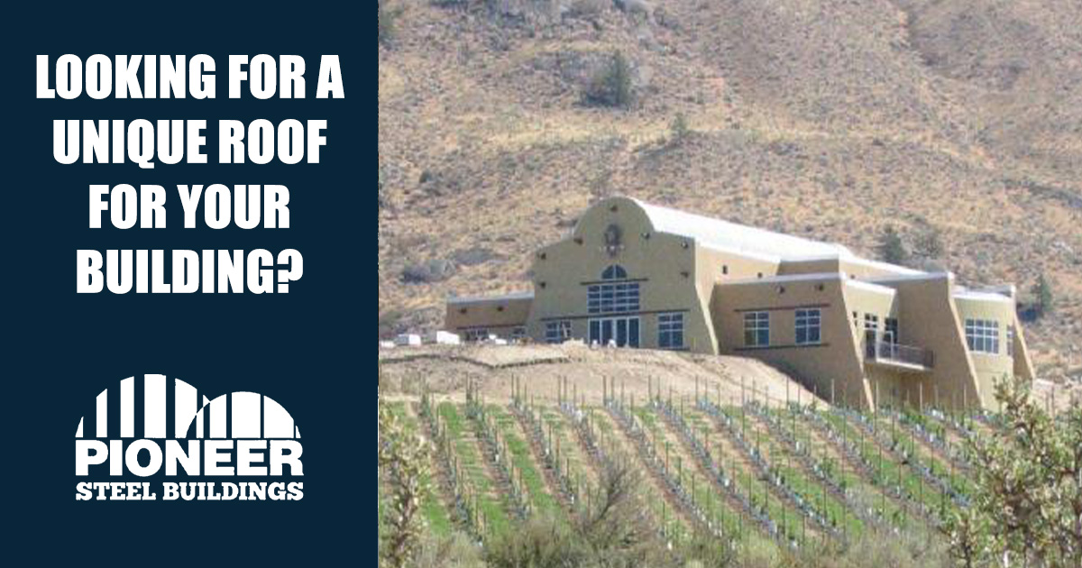 Pioneer Steel arches used as a roof on a winery